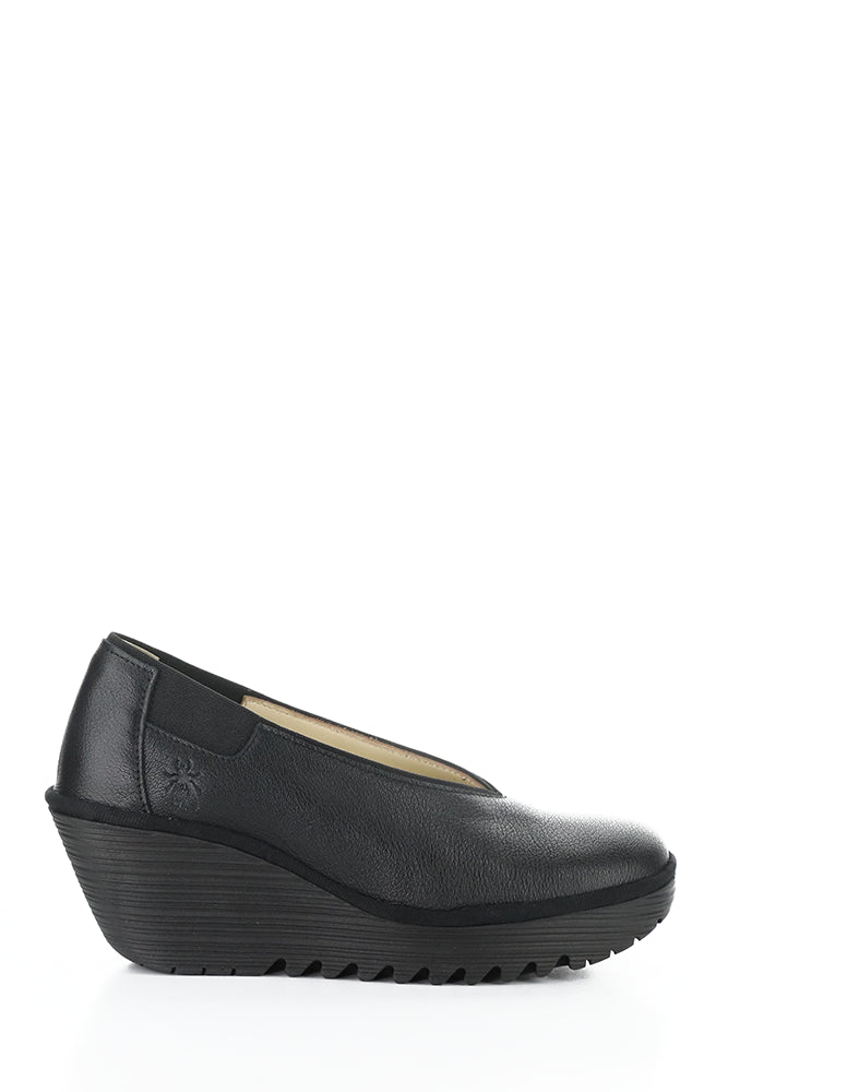 Yoza438Fly 006 Black Elasticated Sandals