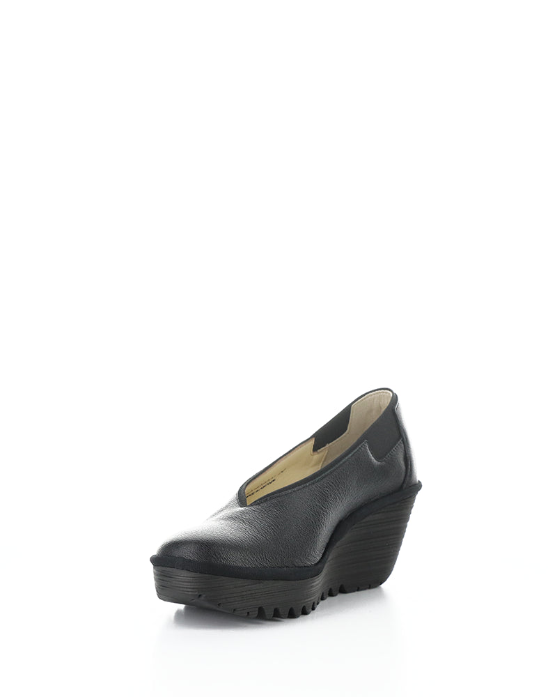 Yoza438Fly 006 Black Elasticated Sandals