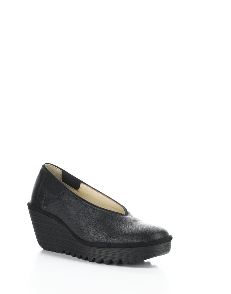 Yoza438Fly 006 Black Elasticated Sandals