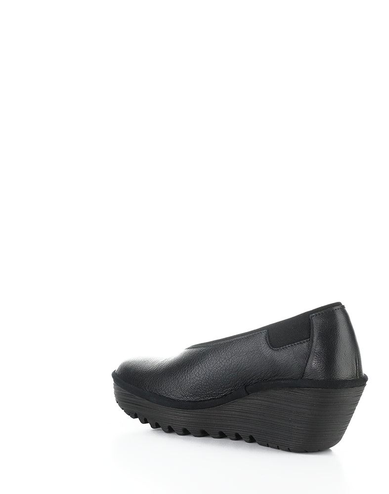 Yoza438Fly 006 Black Elasticated Sandals