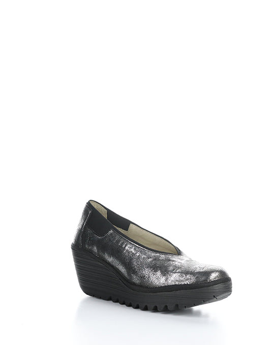 Yoza438Fly 009 Silver Elasticated Shoes