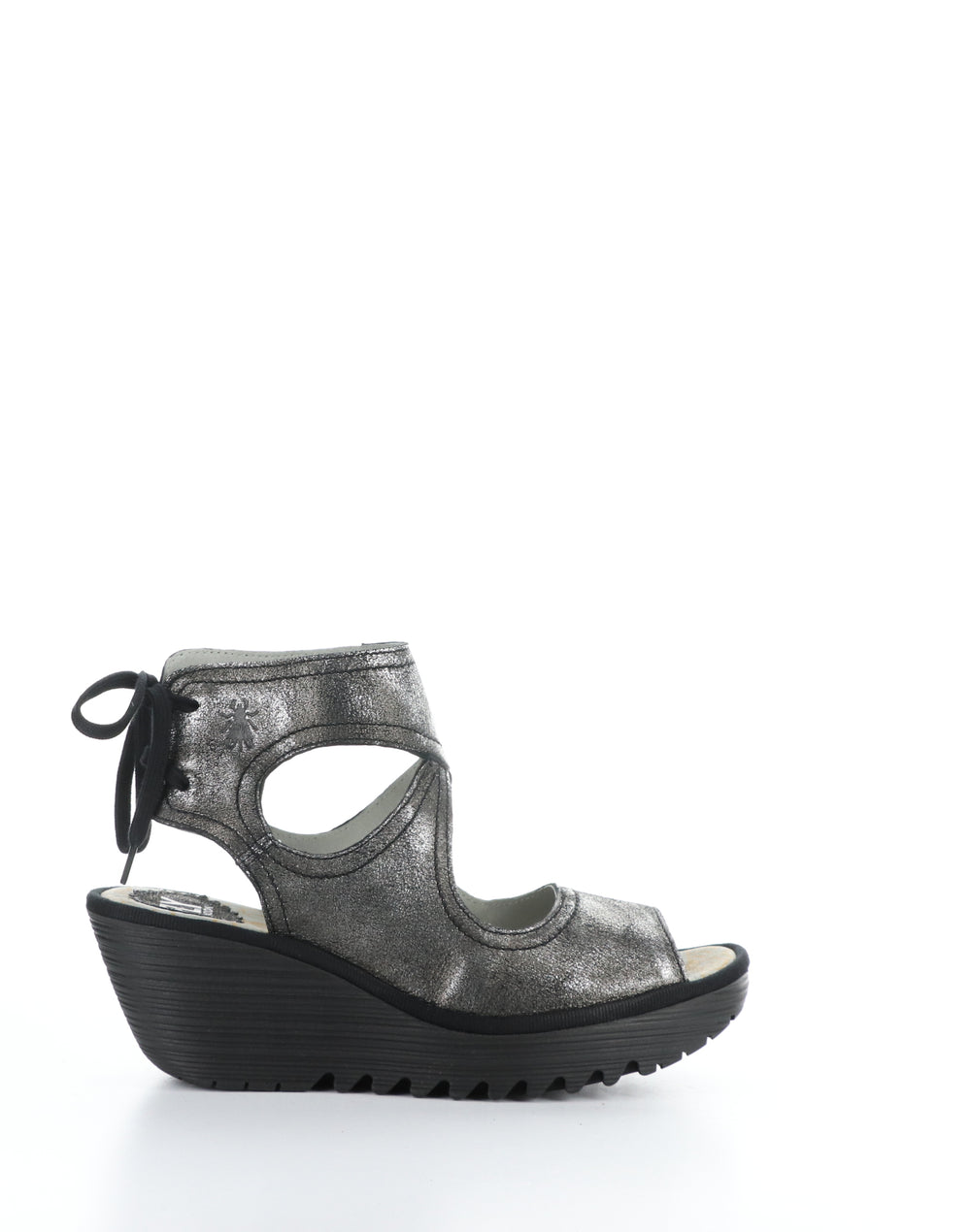 YULP571FLY 004 SILVER Lace-Up Sandals