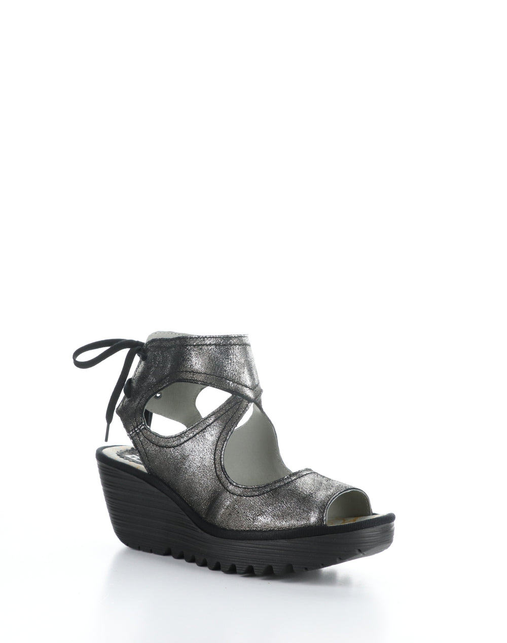 YULP571FLY 004 SILVER Lace-Up Sandals