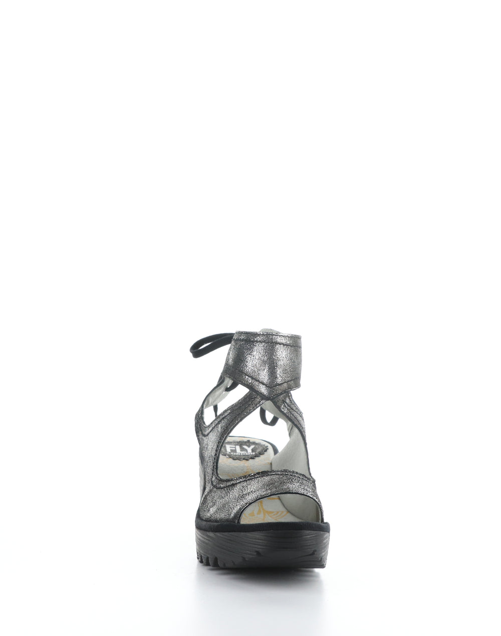 YULP571FLY 004 SILVER Lace-Up Sandals