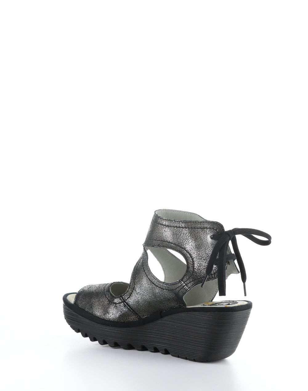YULP571FLY 004 SILVER Lace-Up Sandals