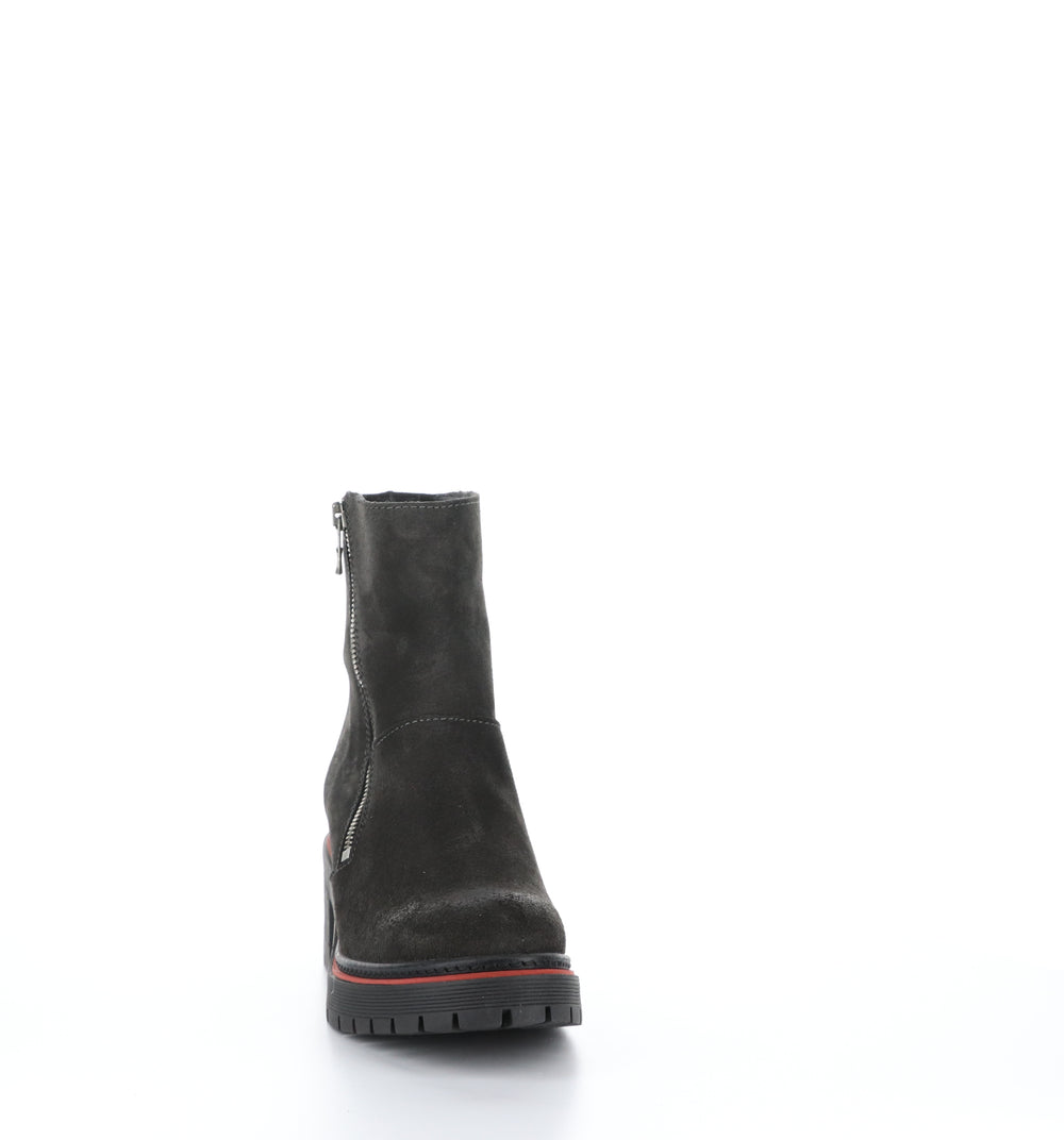 ZAP GREY Round Toe Boots