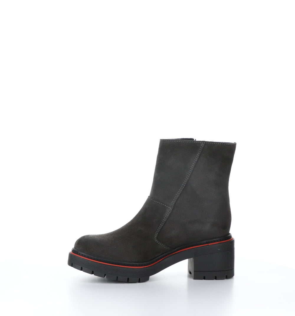 ZAP GREY Round Toe Boots