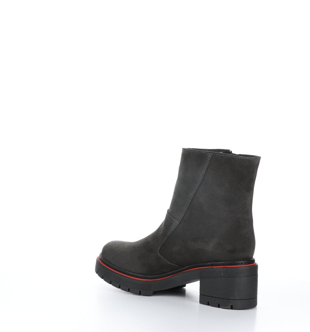 ZAP GREY Round Toe Boots