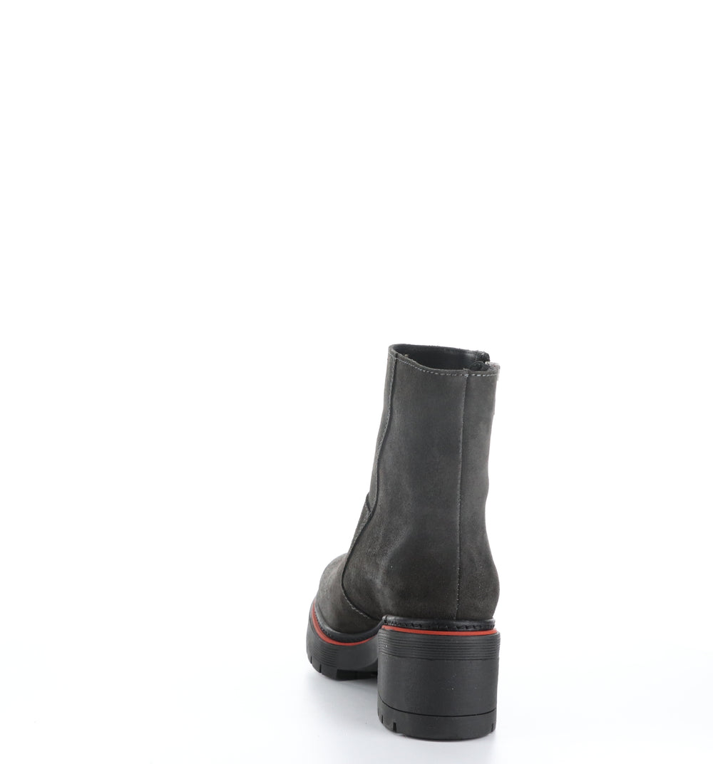 ZAP GREY Round Toe Boots