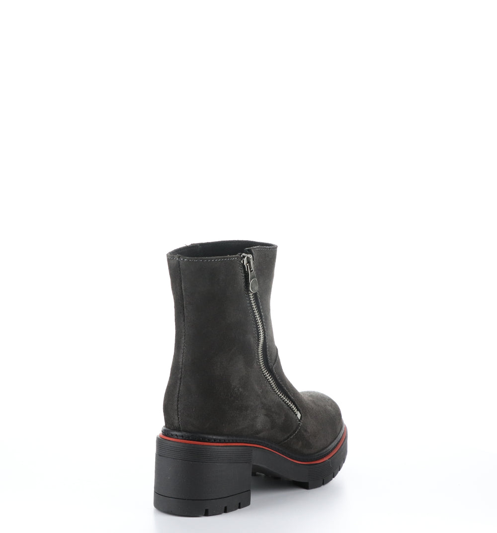 ZAP GREY Round Toe Boots
