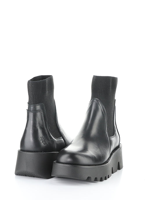 Zool317Fly 000 Black Round Toe Boots