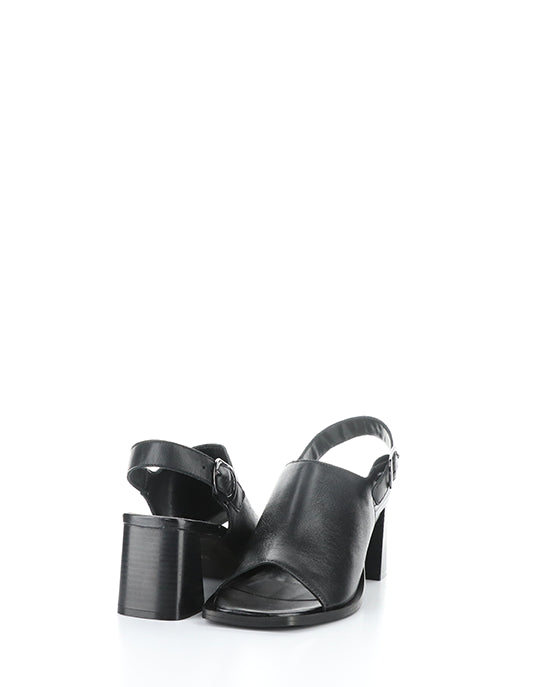 Bibi Black Square Toe Sandals