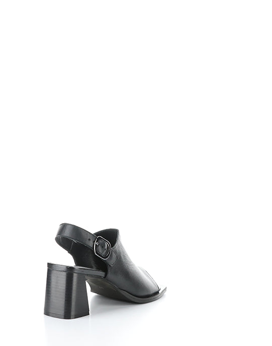 Bibi Black Square Toe Sandals