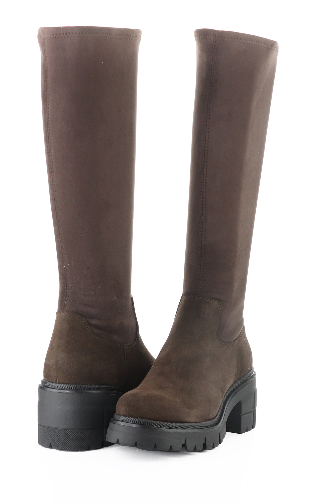 BRENNA BROWN/BLACK SUEDE/EROS COMFORT