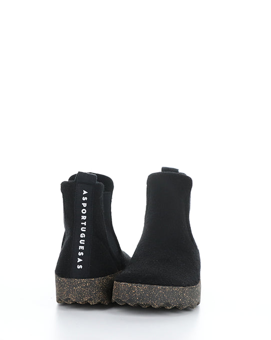 CAIA084ASP Black Round Toe Boots