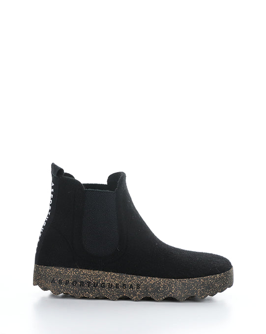 CAIA084ASP Black Round Toe Boots
