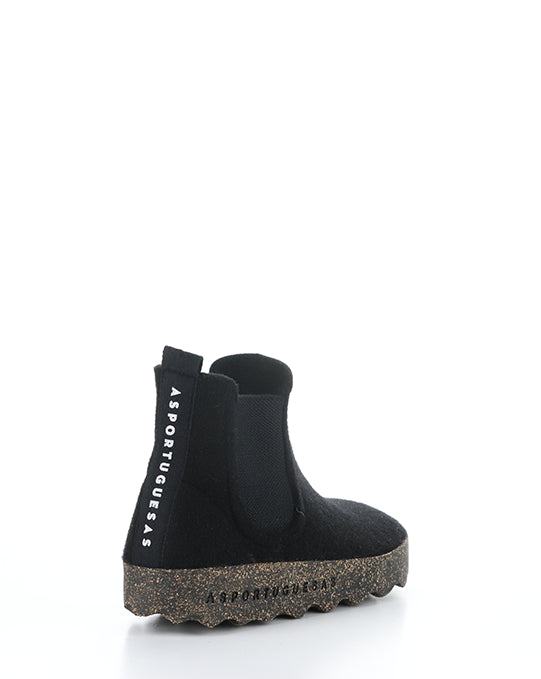 CAIA084ASP Black Round Toe Boots
