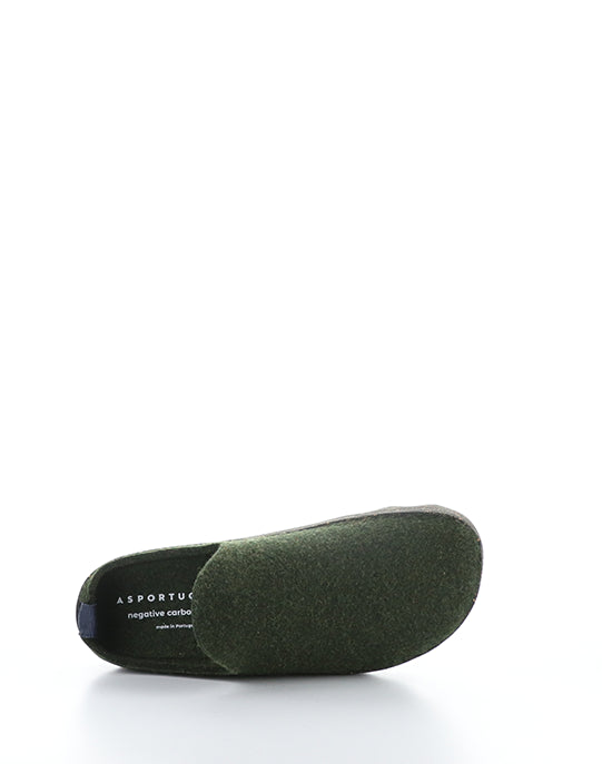 Come023Asp Green Slip-On Mules