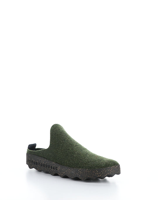 Come023Asp Green Slip-On Mules