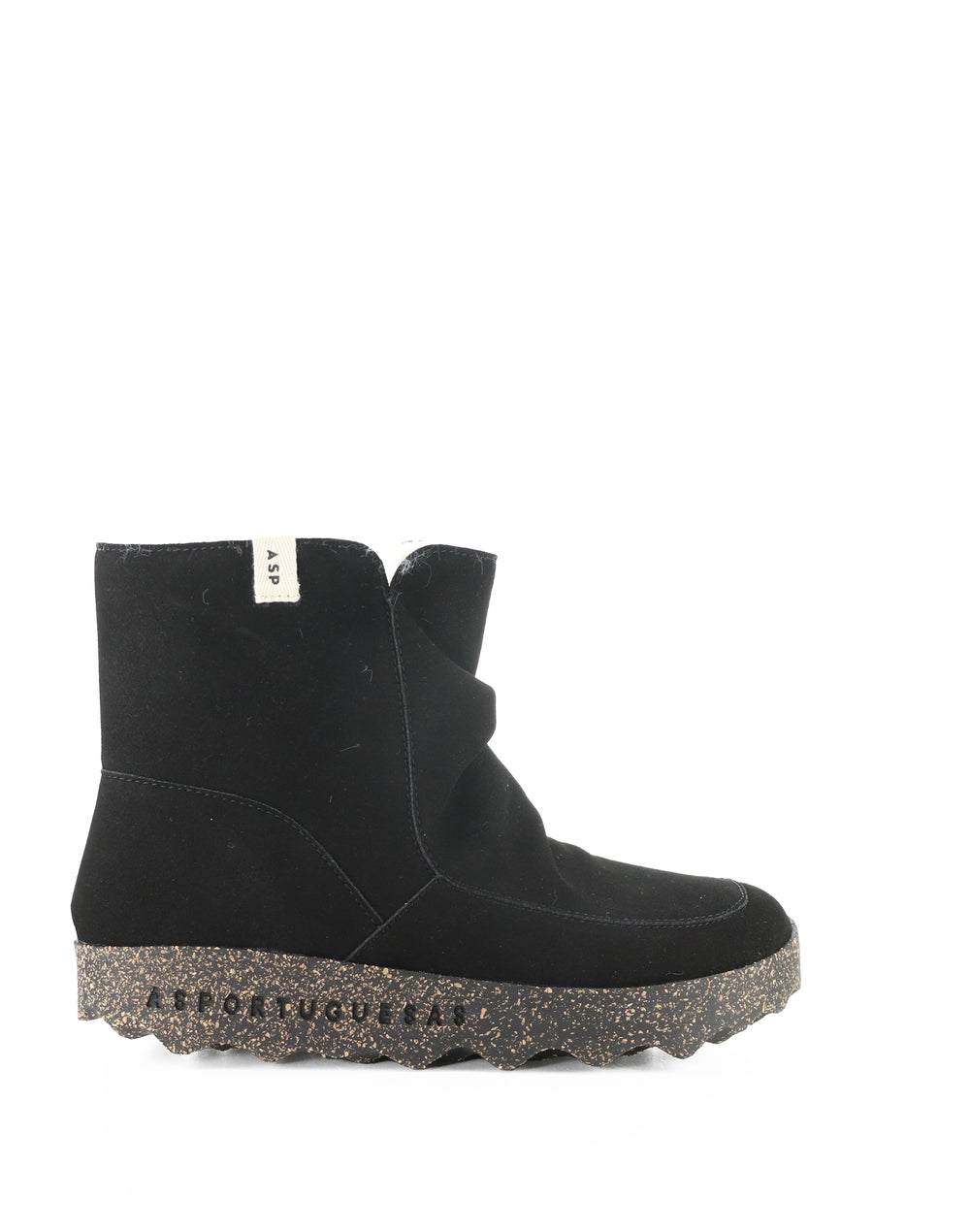 CUFF296ASP 008 BLACK COWSUEDE RECYCLED/FAUX FUR
