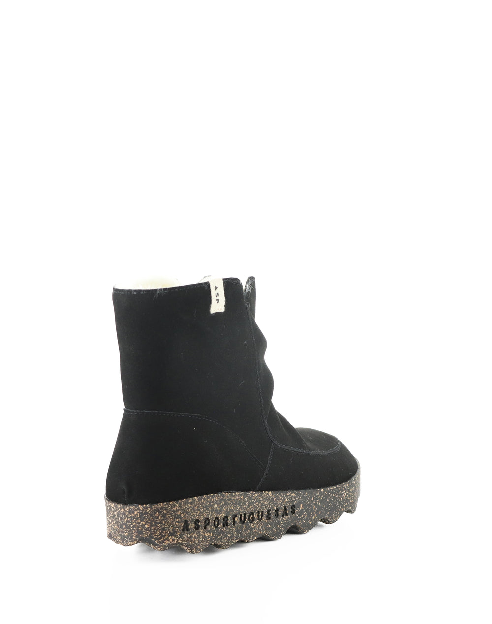 CUFF296ASP 008 BLACK COWSUEDE RECYCLED/FAUX FUR