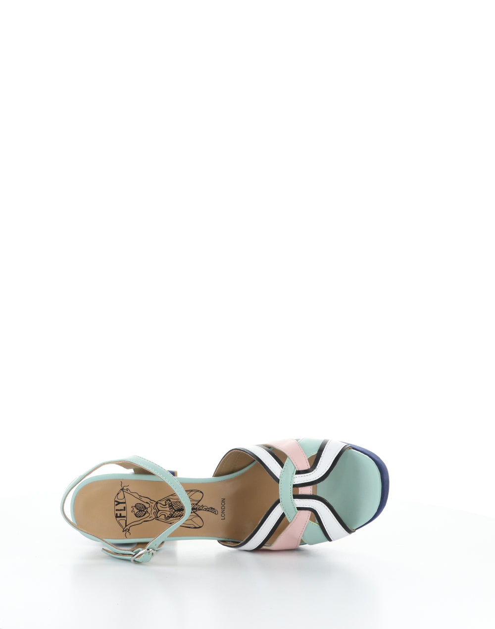 EZUI240FLY 001 SMINT/PPK/BLK/WH Round Toe Sandals