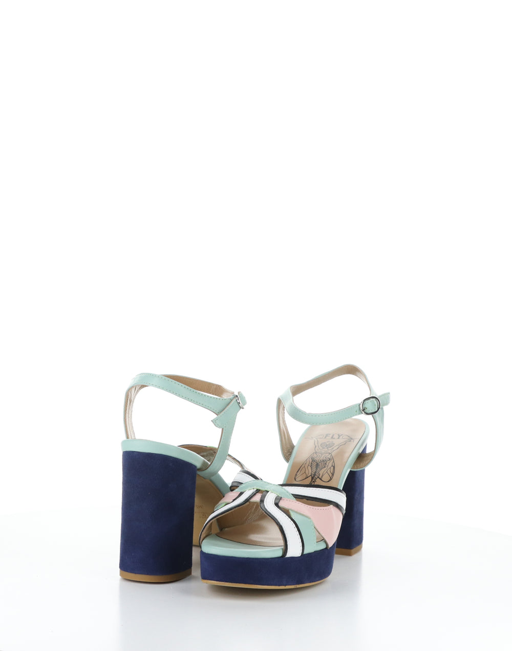 EZUI240FLY 001 SMINT/PPK/BLK/WH Round Toe Sandals
