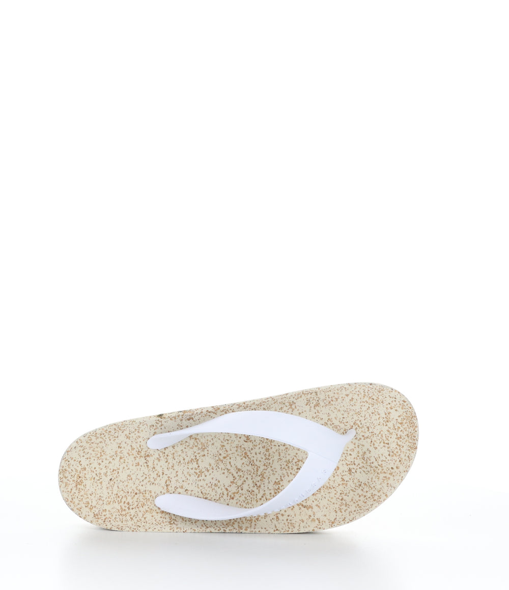 FEEL075ASP NATURAL/WHITE Casual Flip-Flops