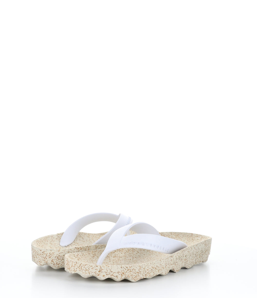 FEEL075ASP NATURAL/WHITE Casual Flip-Flops