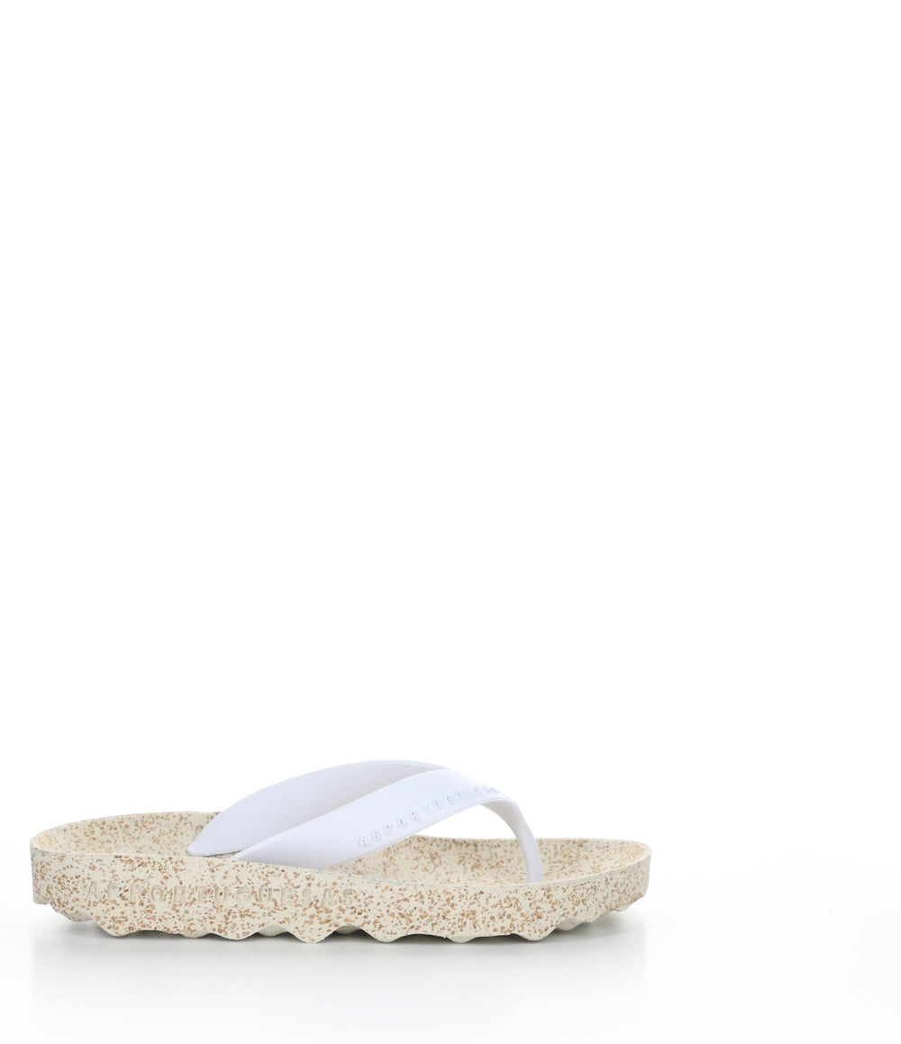 FEEL075ASP NATURAL/WHITE Casual Flip-Flops