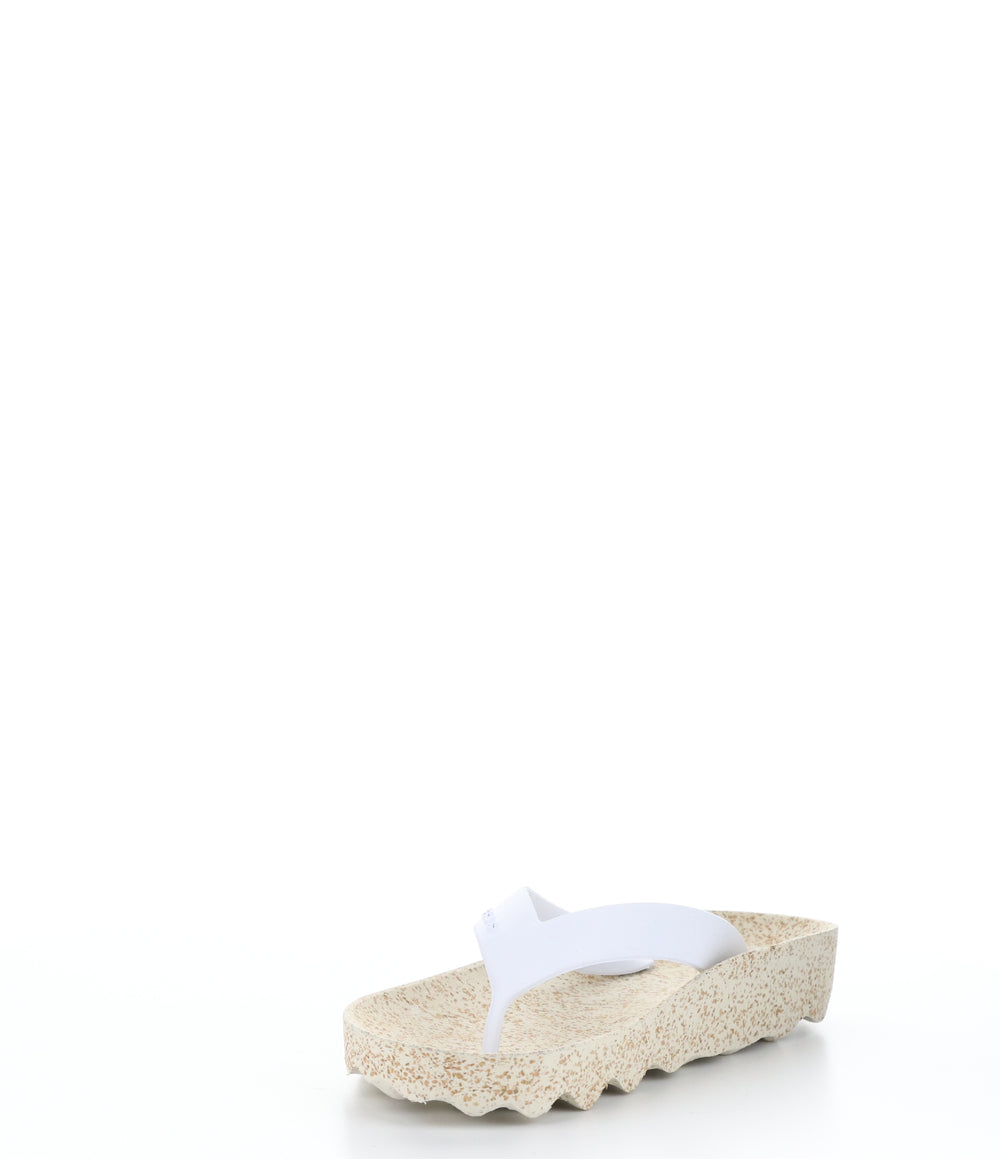 FEEL075ASP NATURAL/WHITE Casual Flip-Flops