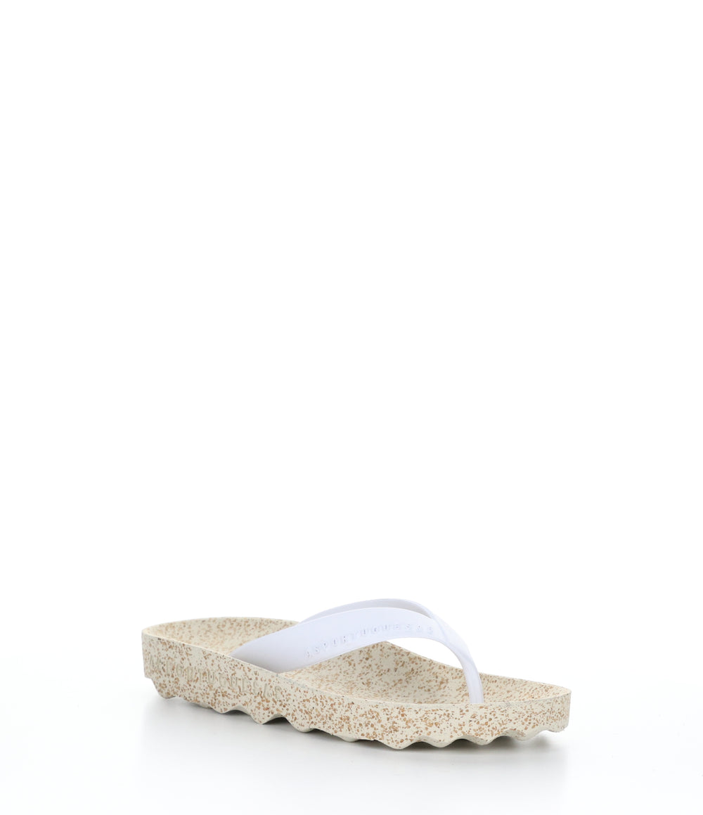 FEEL075ASP NATURAL/WHITE Casual Flip-Flops