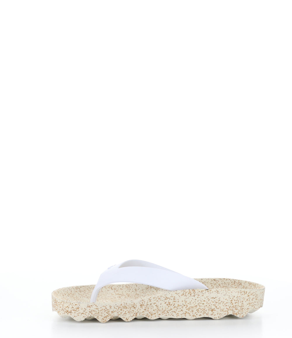 FEEL075ASP NATURAL/WHITE Casual Flip-Flops