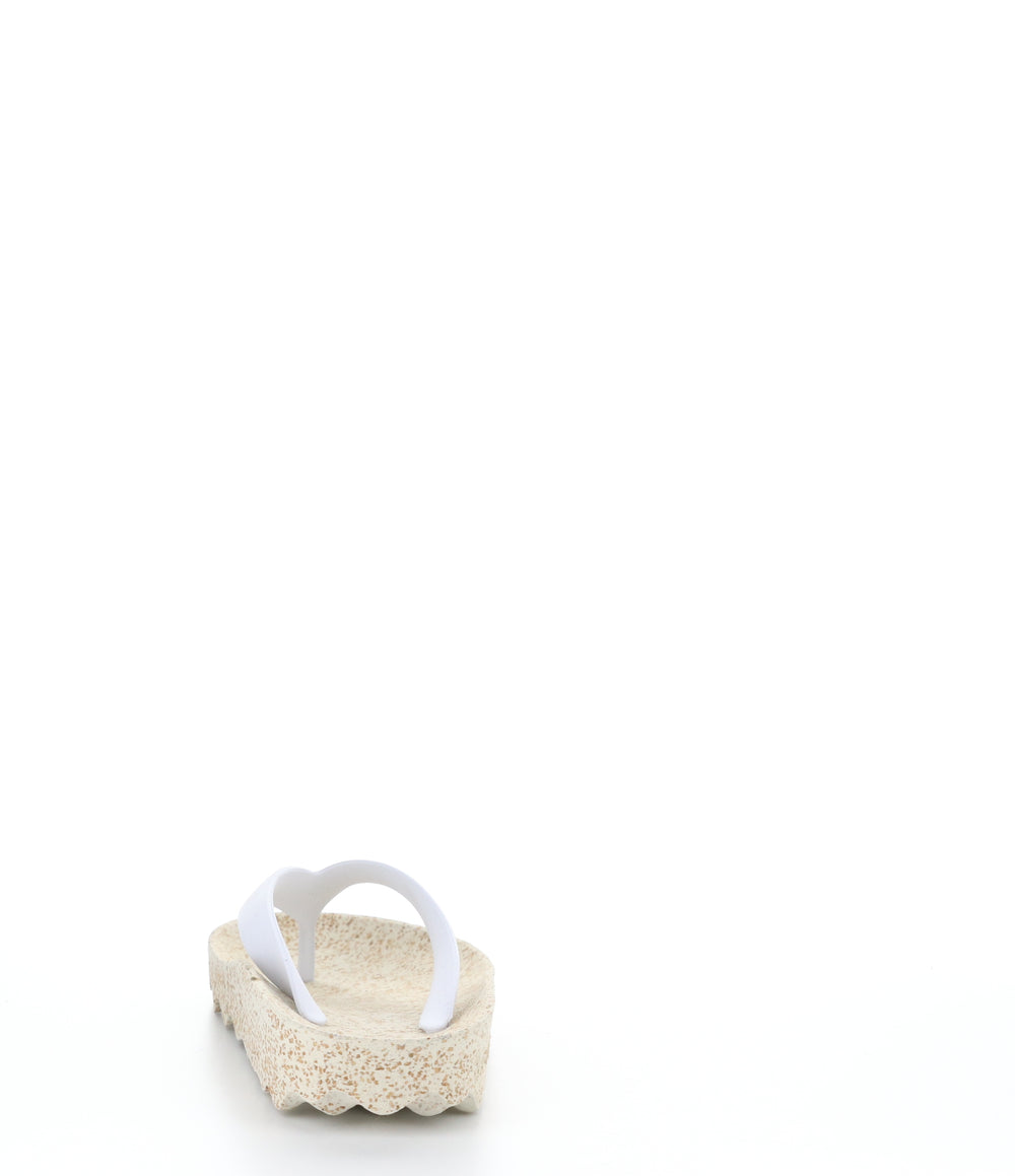 FEEL075ASP NATURAL/WHITE Casual Flip-Flops