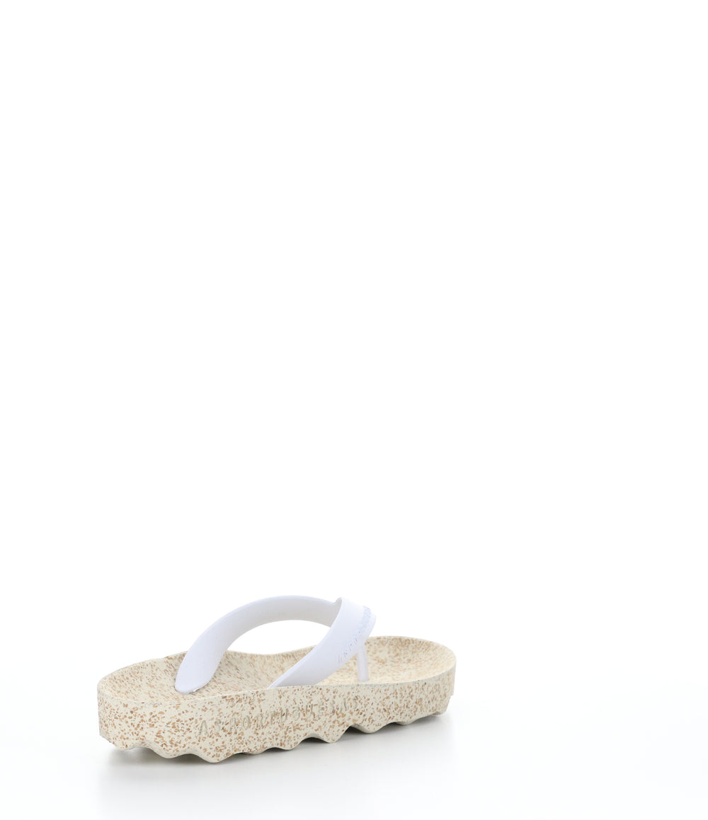 FEEL075ASP NATURAL/WHITE Casual Flip-Flops