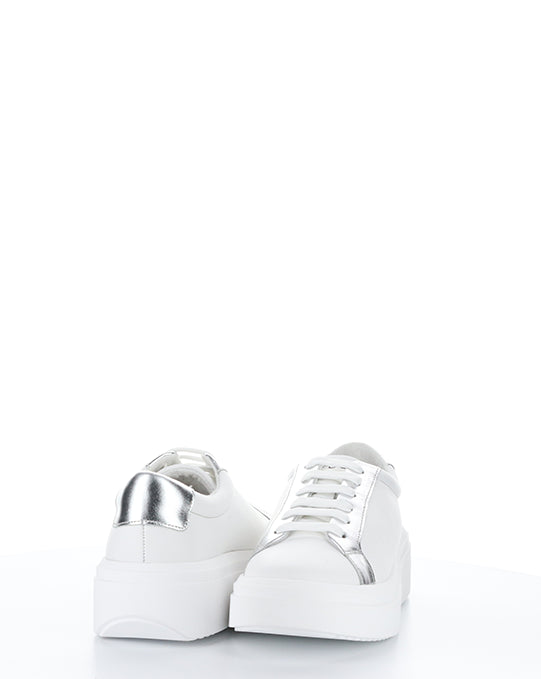 Fuzi White/Silver Lace-Up Shoes
