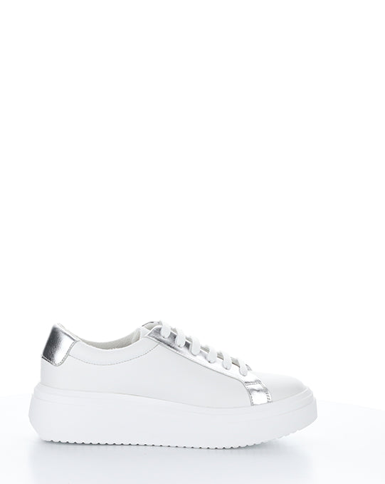 Fuzi White/Silver Lace-Up Shoes