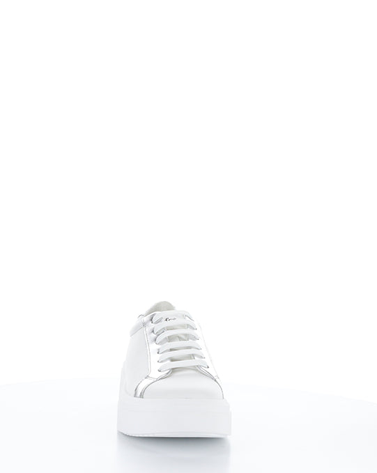 Fuzi White/Silver Lace-Up Shoes