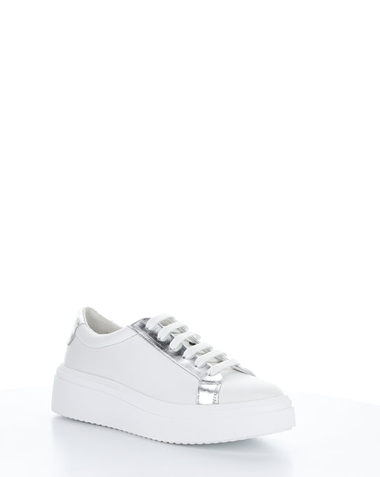 Fuzi White/Silver Lace-Up Shoes