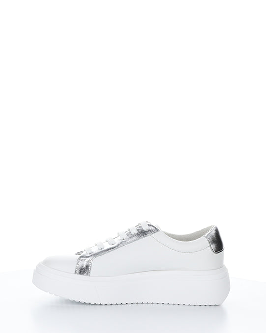 Fuzi White/Silver Lace-Up Shoes