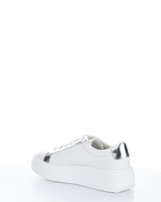 Fuzi White/Silver Lace-Up Shoes