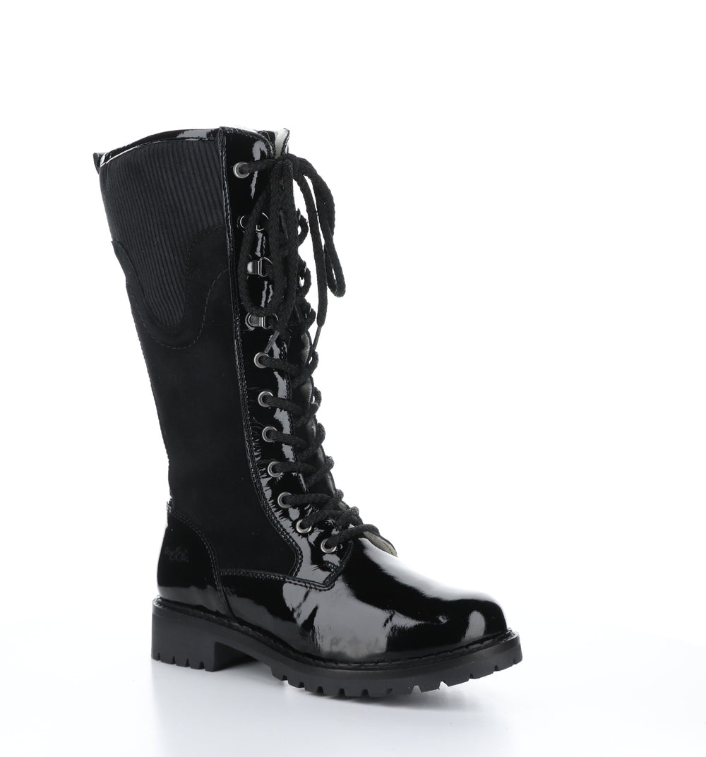 HARRISON Black Zip Up Boots
