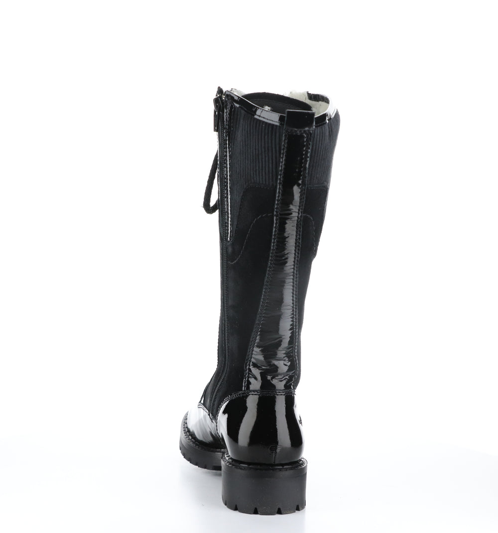HARRISON Black Zip Up Boots