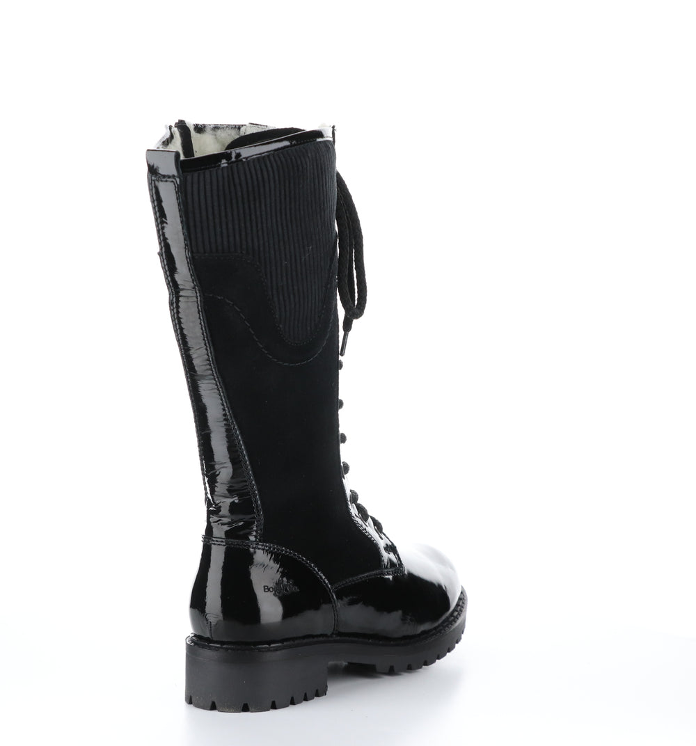 HARRISON Black Zip Up Boots