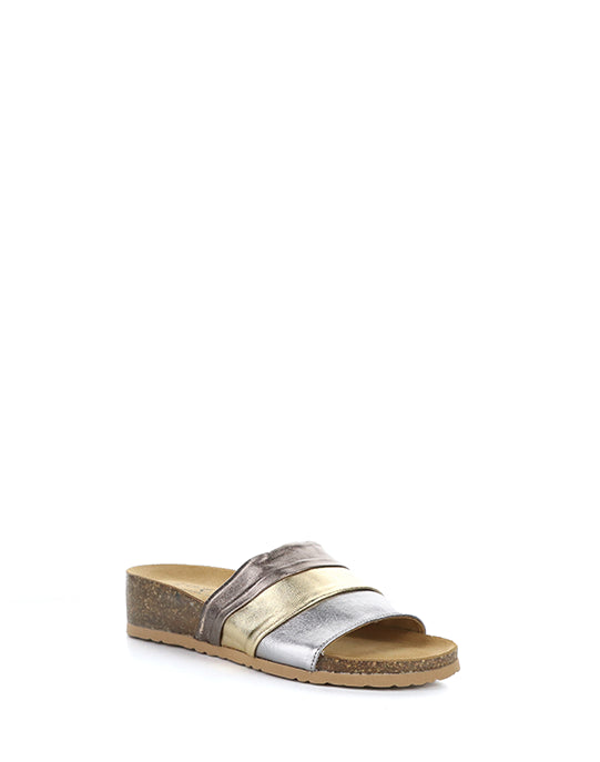 Libby Anthracite Combi Round Toe Sandals