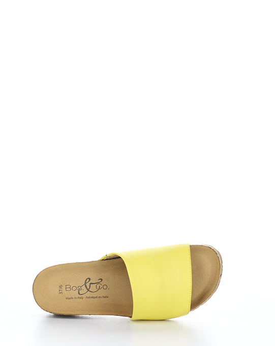 LUX Lemon Open Toe Mules