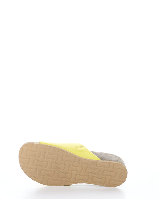 LUX Lemon Open Toe Mules