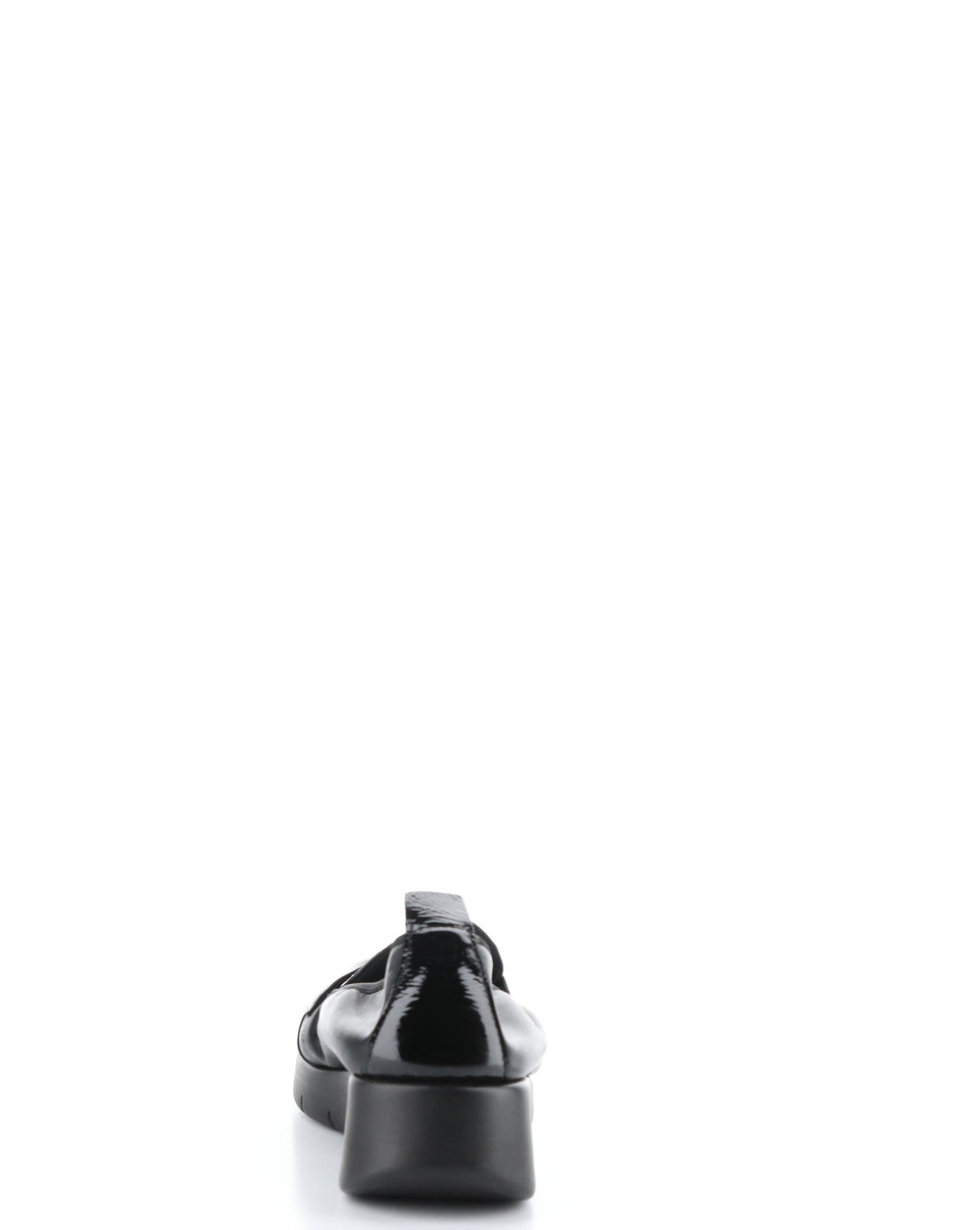 Screen Mixed Black Round Toe Shoes