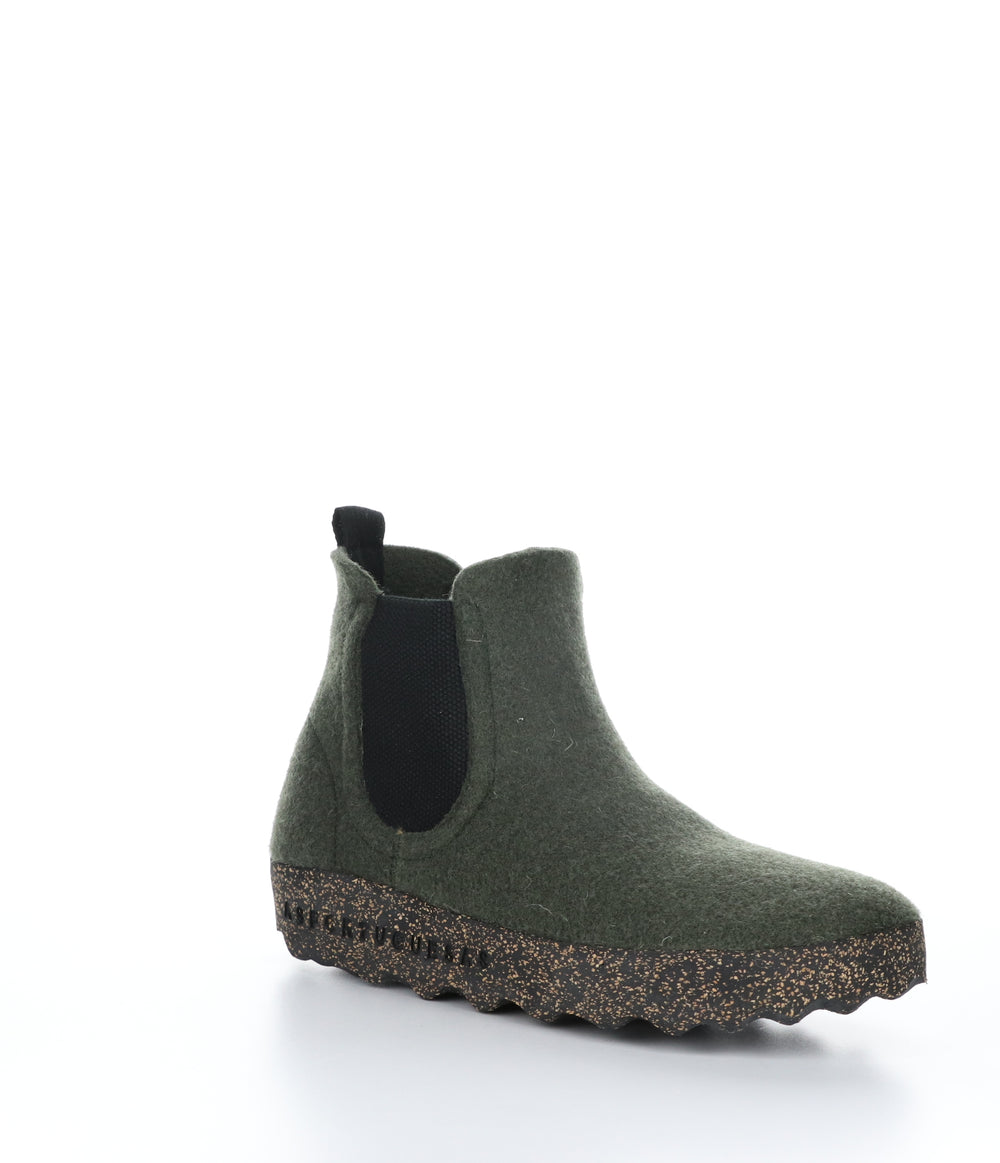 CAIA090ASPM Military Green Round Toe Boots|CAIA090ASPM Bottes à Bout Rond in Vert