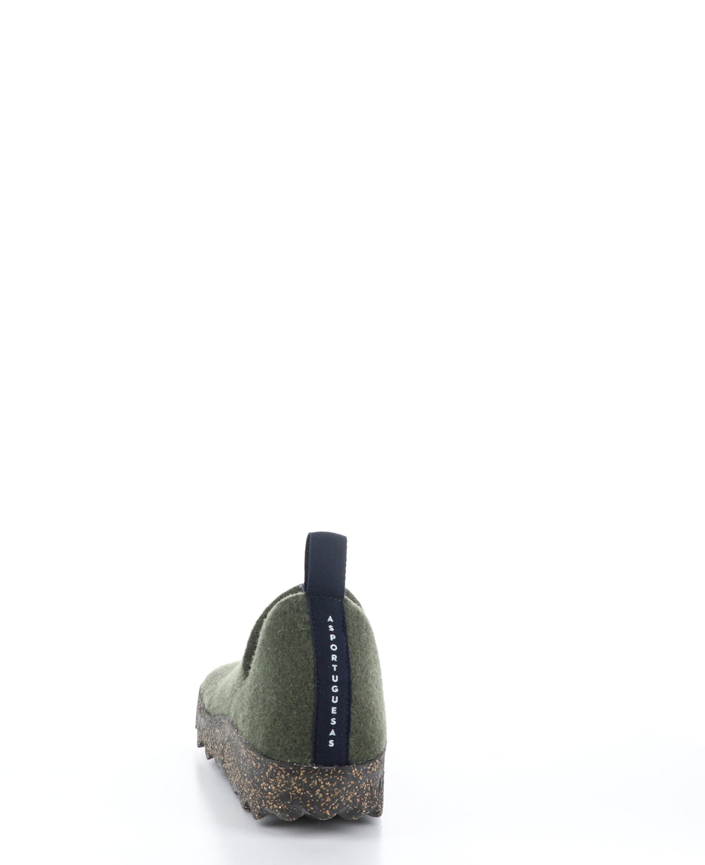CITY Military Green Round Toe Shoes|CITY Chaussures à Bout Rond in Vert
